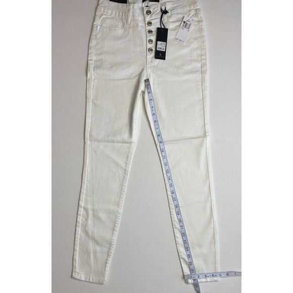 Numero Verona Ankle Skinny Jeans 29 White Juniors' Stretchy Exposed-Buttons NEW‎ - Picture 5 of 9